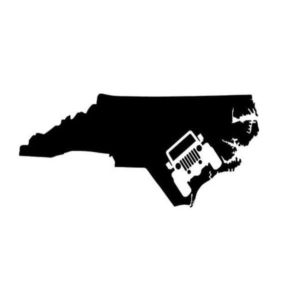 Vinyl Decal for Window - North Carolina Jeep - Picture 1 of 1